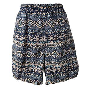 Patagonia Baggies Shorts Women XL Swim Elastic Waist POCKETS Mangrove Tiki Blue